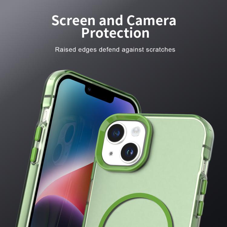 For iPhone 13 Candy Fine Circle Magsafe PC Hybrid TPU Phone Case