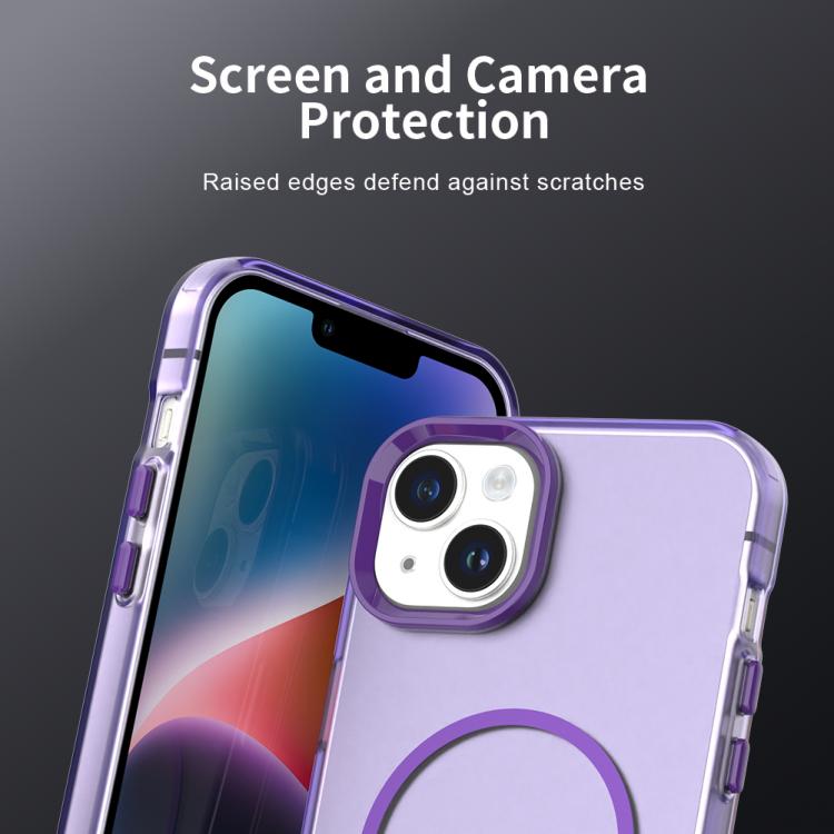 For iPhone 13 Candy Fine Circle Magsafe PC Hybrid TPU Phone Case