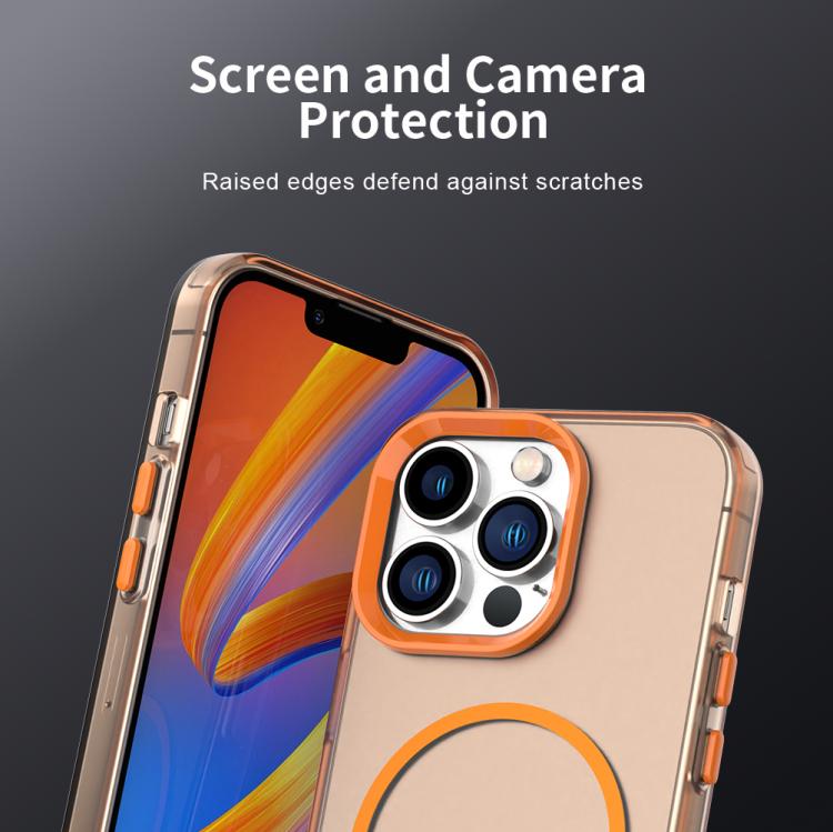 For iPhone 12 Pro Max Candy Fine Circle Magsafe PC Hybrid TPU Phone Case