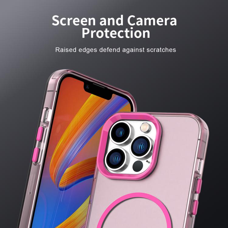 For iPhone 12 Pro Max Candy Fine Circle Magsafe PC Hybrid TPU Phone Case