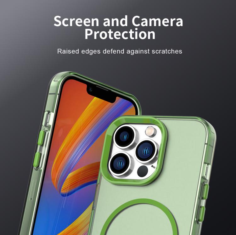 For iPhone 12 Pro Max Candy Fine Circle Magsafe PC Hybrid TPU Phone Case
