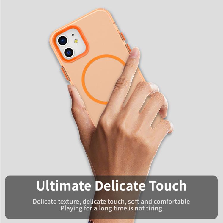 For iPhone 12 Candy Fine Circle Magsafe PC Hybrid TPU Phone Case