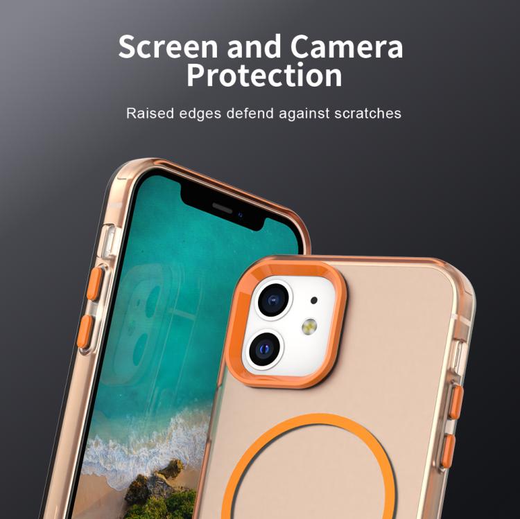 For iPhone 12 Candy Fine Circle Magsafe PC Hybrid TPU Phone Case