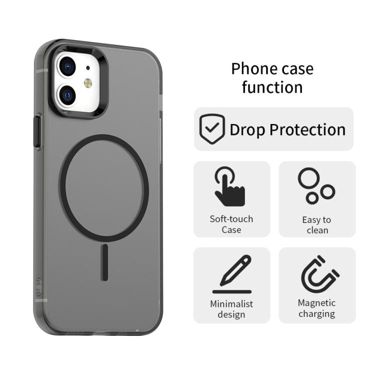 For iPhone 12 Candy Fine Circle Magsafe PC Hybrid TPU Phone Case
