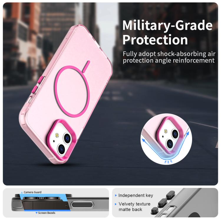 For iPhone 12 Candy Fine Circle Magsafe PC Hybrid TPU Phone Case