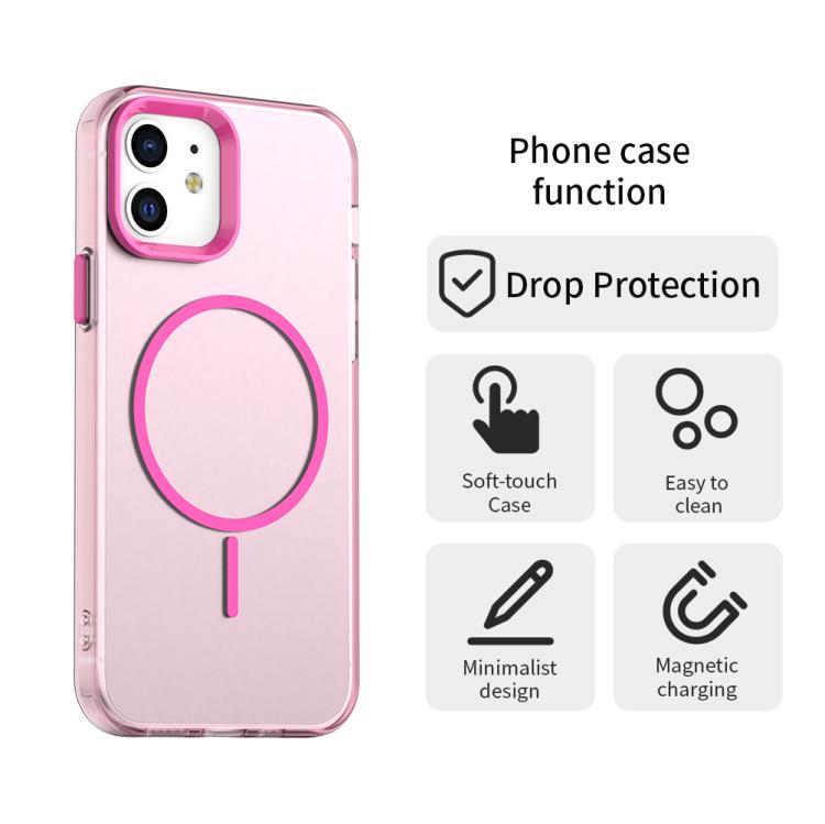 For iPhone 12 Candy Fine Circle Magsafe PC Hybrid TPU Phone Case