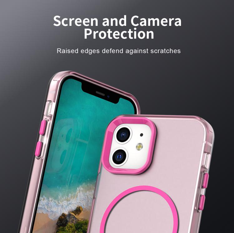 For iPhone 12 Candy Fine Circle Magsafe PC Hybrid TPU Phone Case