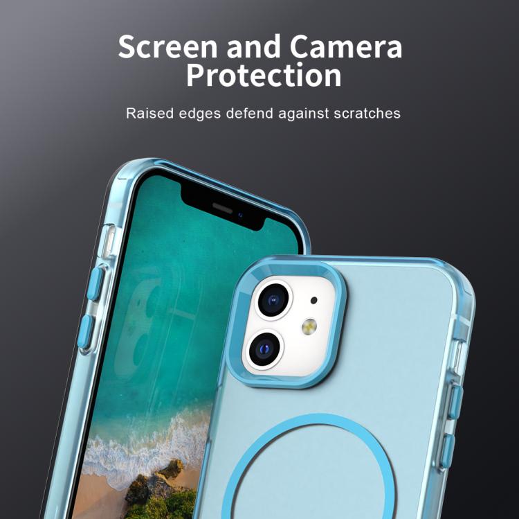 For iPhone 12 Candy Fine Circle Magsafe PC Hybrid TPU Phone Case