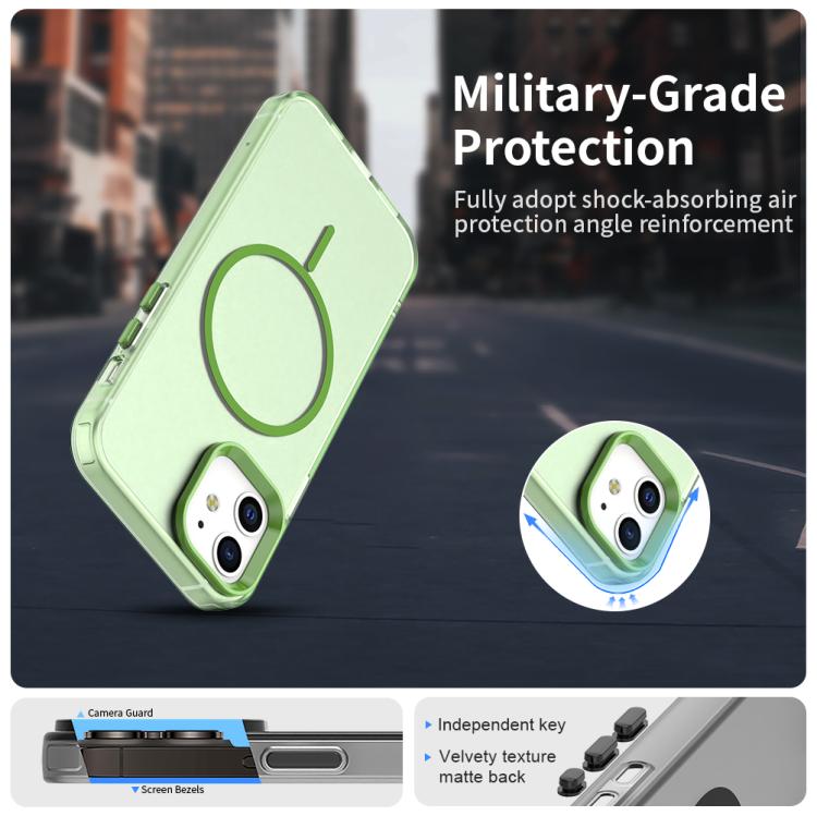 For iPhone 12 Candy Fine Circle Magsafe PC Hybrid TPU Phone Case