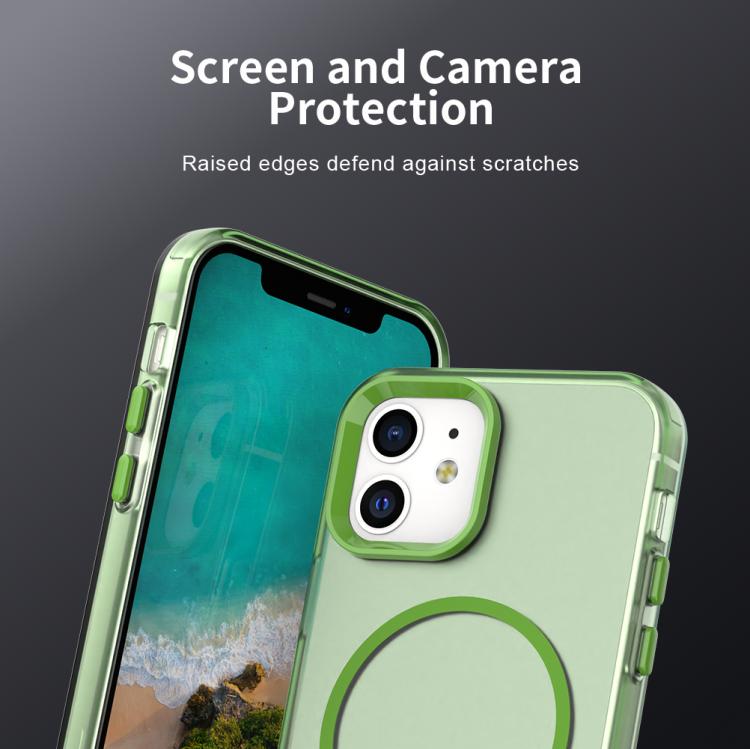 For iPhone 12 Candy Fine Circle Magsafe PC Hybrid TPU Phone Case