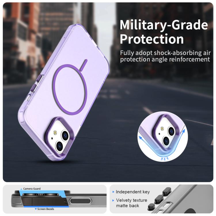 For iPhone 12 Candy Fine Circle Magsafe PC Hybrid TPU Phone Case