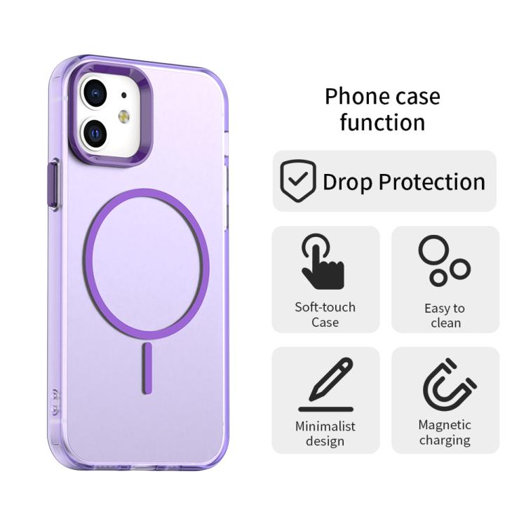 For iPhone 12 Candy Fine Circle Magsafe PC Hybrid TPU Phone Case