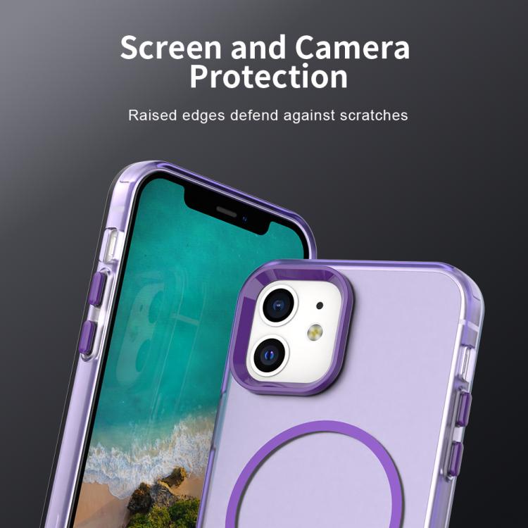 For iPhone 12 Candy Fine Circle Magsafe PC Hybrid TPU Phone Case