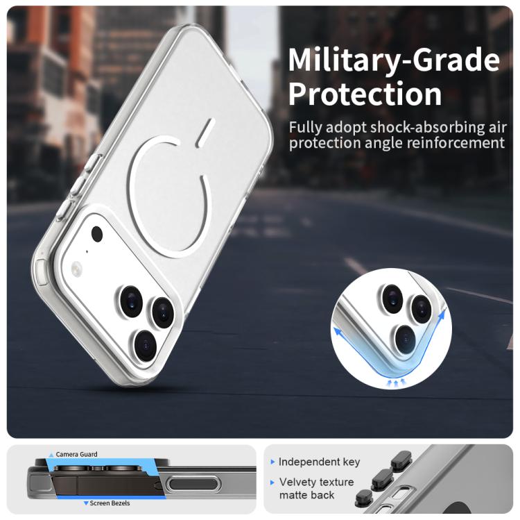 For iPhone 17 Pro Max C-type Candy Fine Circle Magsafe PC Hybrid TPU Phone Case