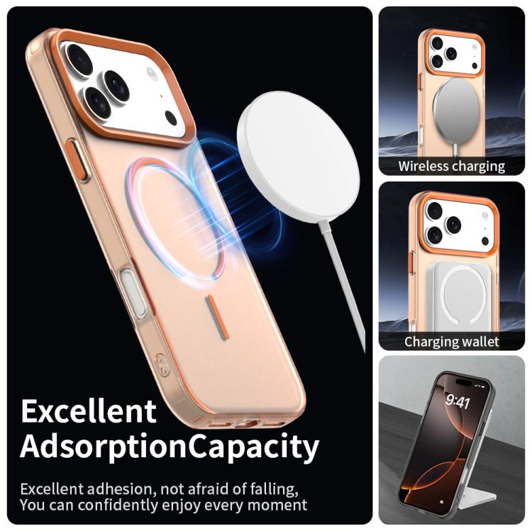 For iPhone 17 Pro Max C-type Candy Fine Circle Magsafe PC Hybrid TPU Phone Case