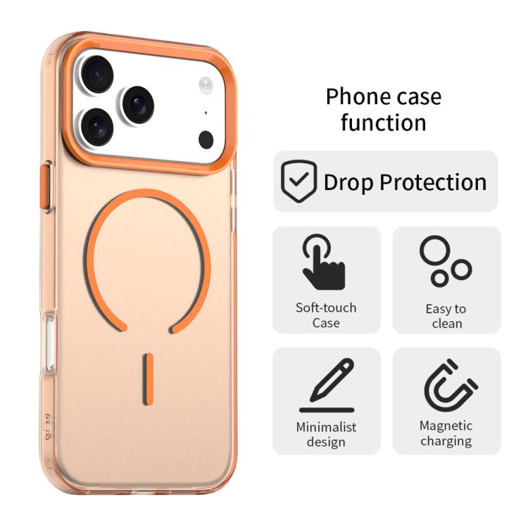 For iPhone 17 Pro Max C-type Candy Fine Circle Magsafe PC Hybrid TPU Phone Case