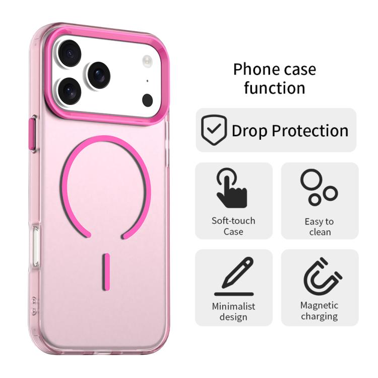For iPhone 17 Pro Max C-type Candy Fine Circle Magsafe PC Hybrid TPU Phone Case