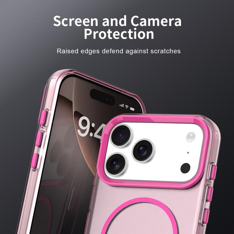 For iPhone 17 Pro Max C-type Candy Fine Circle Magsafe PC Hybrid TPU Phone Case