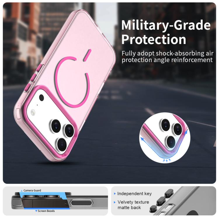 For iPhone 17 Pro Max C-type Candy Fine Circle Magsafe PC Hybrid TPU Phone Case
