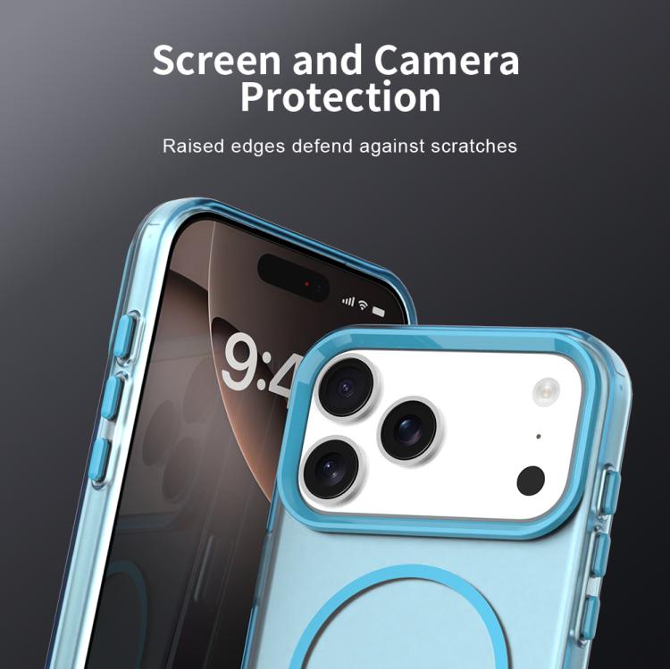 For iPhone 17 Pro Max C-type Candy Fine Circle Magsafe PC Hybrid TPU Phone Case
