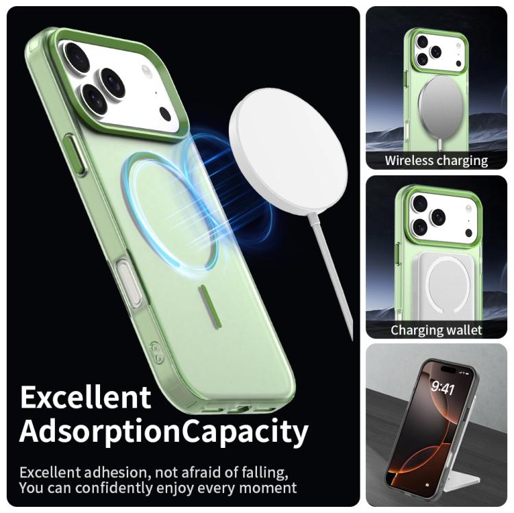 For iPhone 17 Pro Max C-type Candy Fine Circle Magsafe PC Hybrid TPU Phone Case