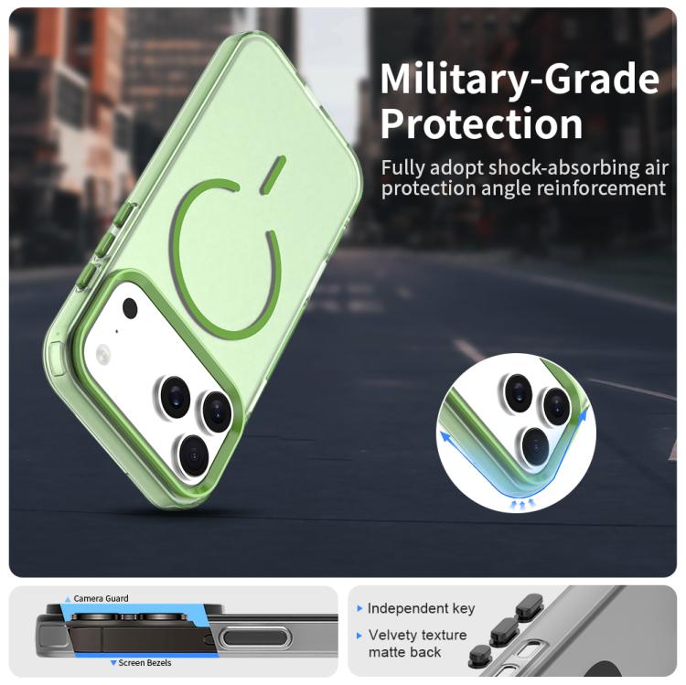 For iPhone 17 Pro Max C-type Candy Fine Circle Magsafe PC Hybrid TPU Phone Case