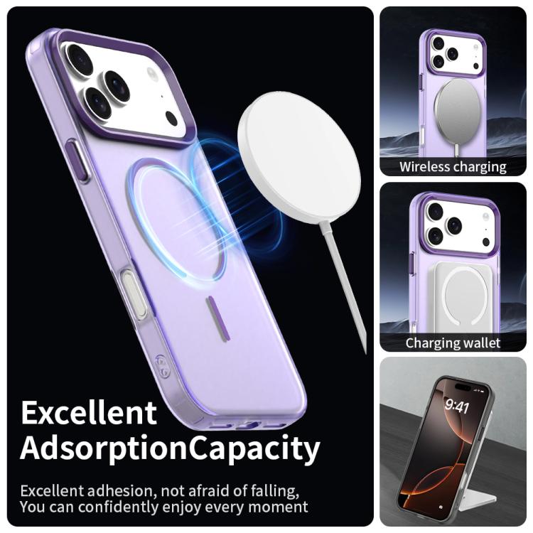 For iPhone 17 Pro Max C-type Candy Fine Circle Magsafe PC Hybrid TPU Phone Case