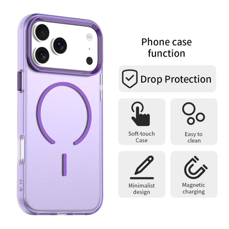 For iPhone 17 Pro Max C-type Candy Fine Circle Magsafe PC Hybrid TPU Phone Case