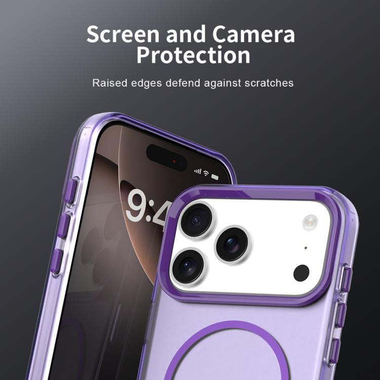 For iPhone 17 Pro Max C-type Candy Fine Circle Magsafe PC Hybrid TPU Phone Case