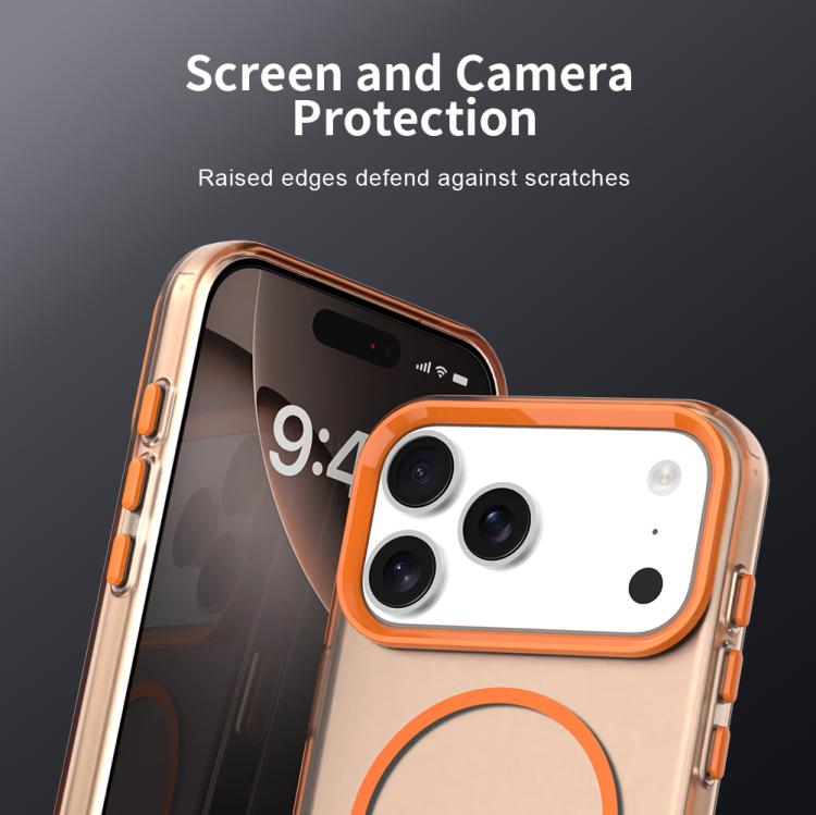For iPhone 17 Pro C-type Candy Fine Circle Magsafe PC Hybrid TPU Phone Case