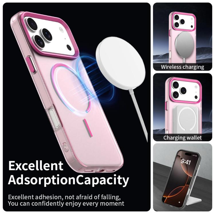 For iPhone 17 Pro C-type Candy Fine Circle Magsafe PC Hybrid TPU Phone Case