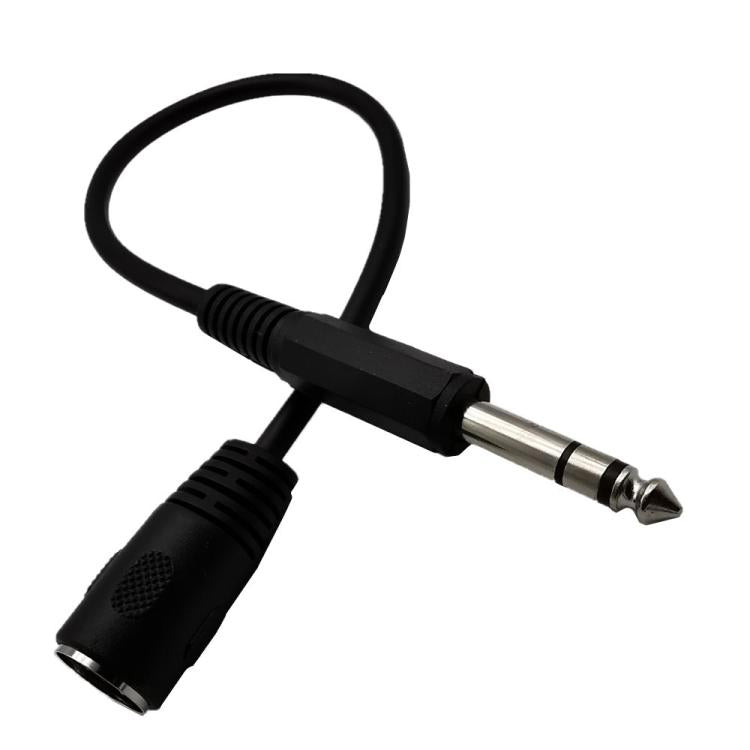 6.35mm Audio Plug to MIDI 5 Pin Audio Adapter Cable, Length: 0.3m - Black