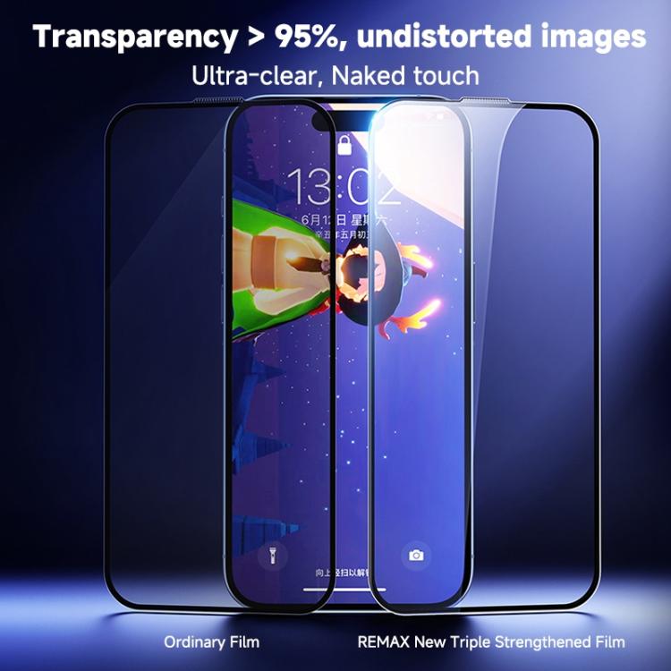 For iPhone 16 REMAX Future Series WL-07 Large Arc Edge HD Tempered Glass Film