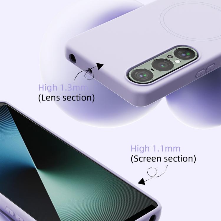 For Sony Xperia 1 VI ABEEL Skin-friendly Feel Magsafe Liquid Silicone Phone Case