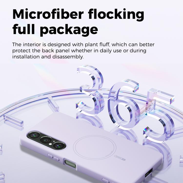 For Sony Xperia 1 VII ABEEL Skin-friendly Feel Magsafe Liquid Silicone Phone Case