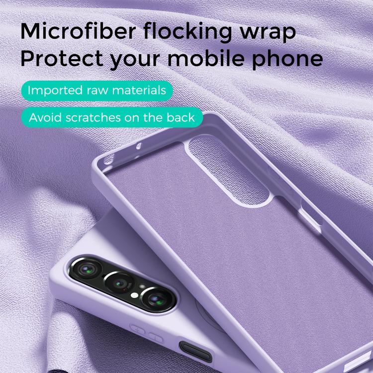 For Sony Xperia 1 V ABEEL Skin-friendly Feel Magsafe Liquid Silicone Phone Case