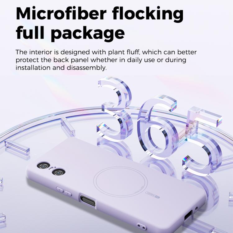 For Sony Xperia 5 V ABEEL Skin-friendly Feel Magsafe Liquid Silicone Phone Case