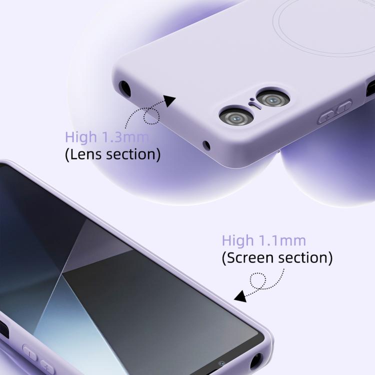 For Sony Xperia 5 V ABEEL Skin-friendly Feel Magsafe Liquid Silicone Phone Case