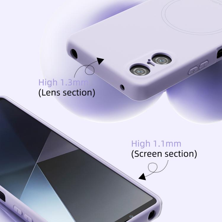 For Sony Xperia 10 V ABEEL Skin-friendly Feel Magsafe Liquid Silicone Phone Case