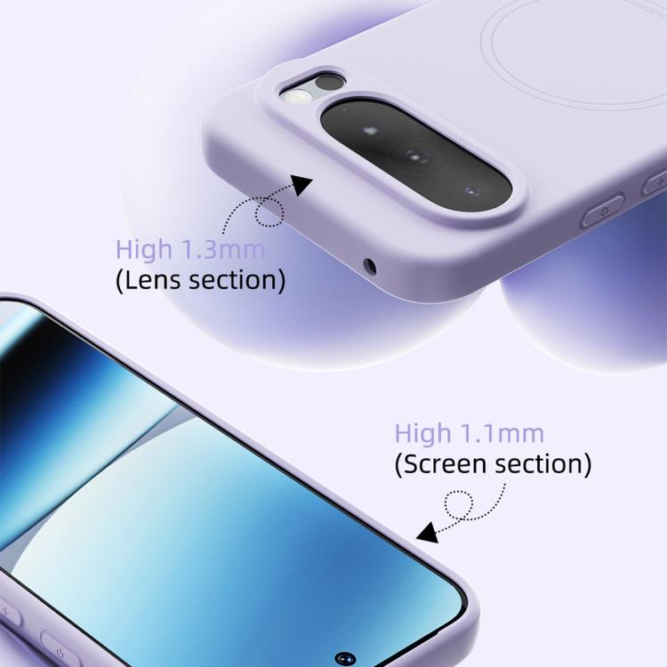 For Google Pixel 9 Pro XL ABEEL Skin-friendly Feel Magsafe Liquid Silicone Phone Case
