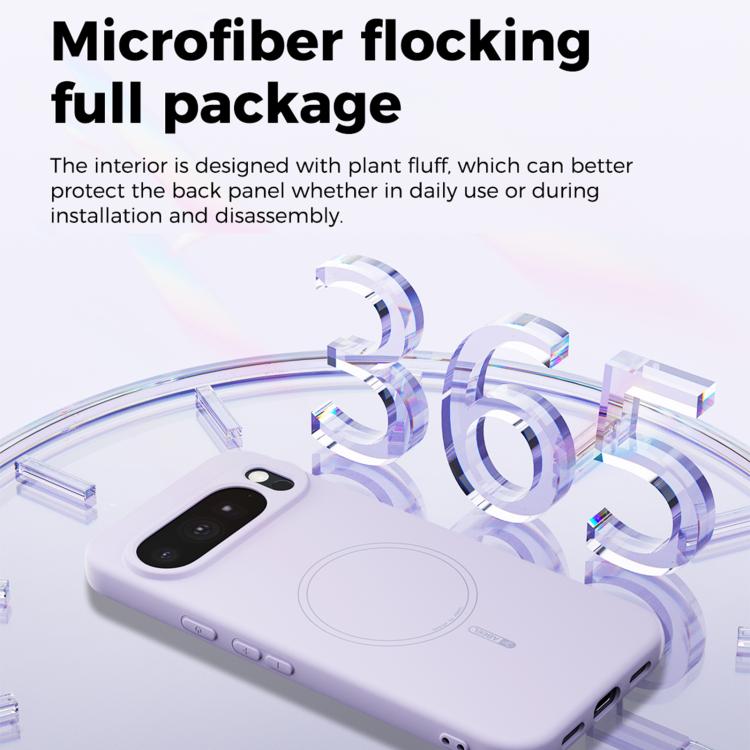 For Google Pixel 9 Pro XL ABEEL Skin-friendly Feel Magsafe Liquid Silicone Phone Case