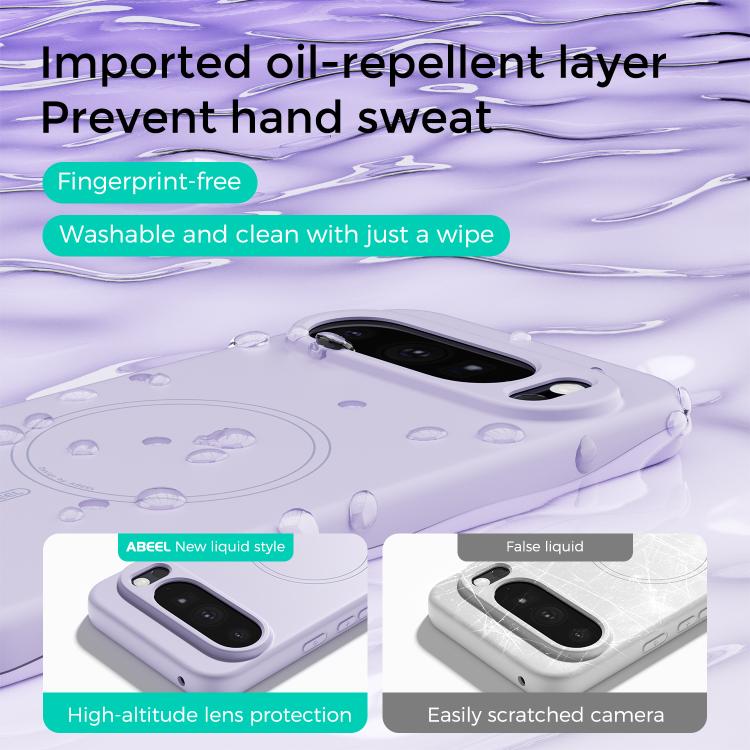 For Google Pixel 9A ABEEL Skin-friendly Feel Magsafe Liquid Silicone Phone Case