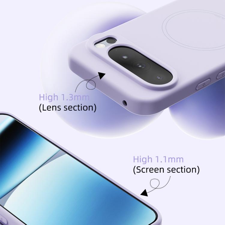 For Google Pixel 9A ABEEL Skin-friendly Feel Magsafe Liquid Silicone Phone Case