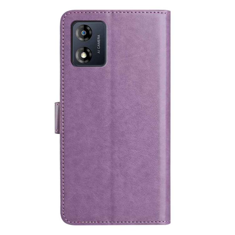 For Motorola Moto E13 Lambskin 8-card Slot Leather Phone Case