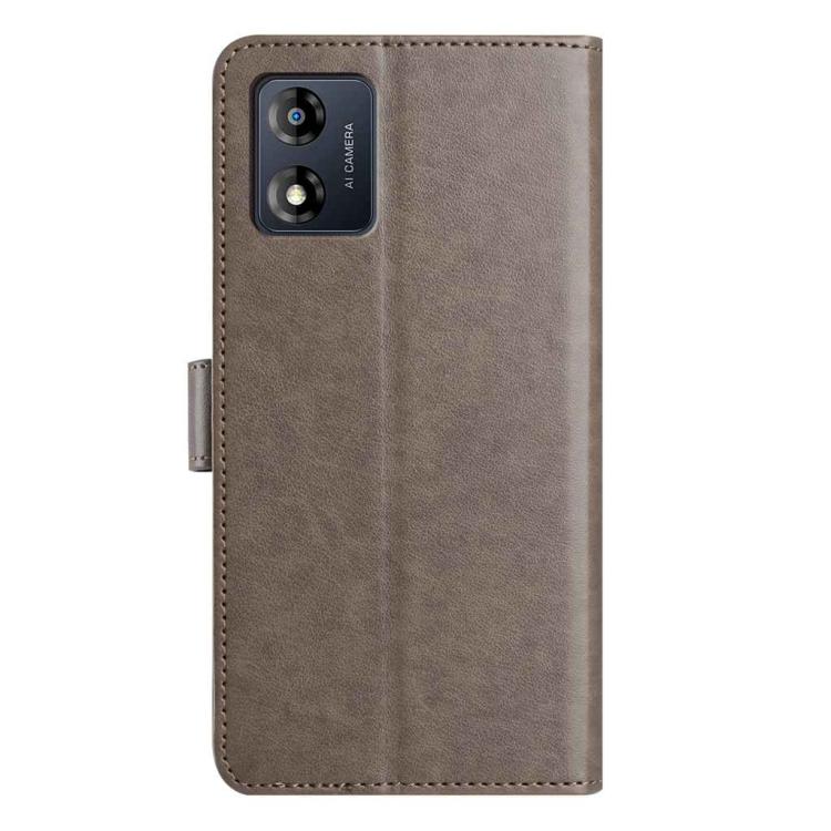 For Motorola Moto E13 Lambskin 8-card Slot Leather Phone Case
