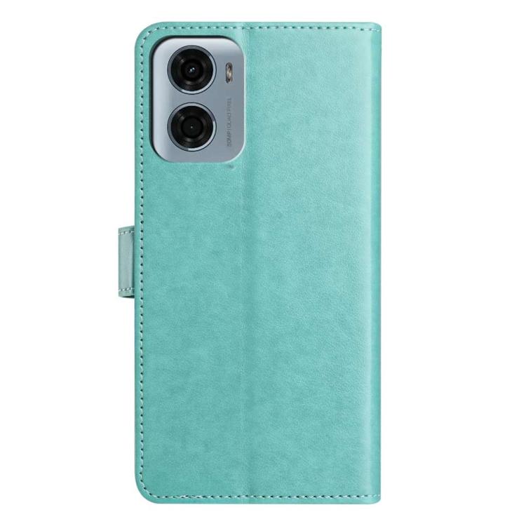 For Motorola Moto E15 Lambskin 8-card Slot Leather Phone Case