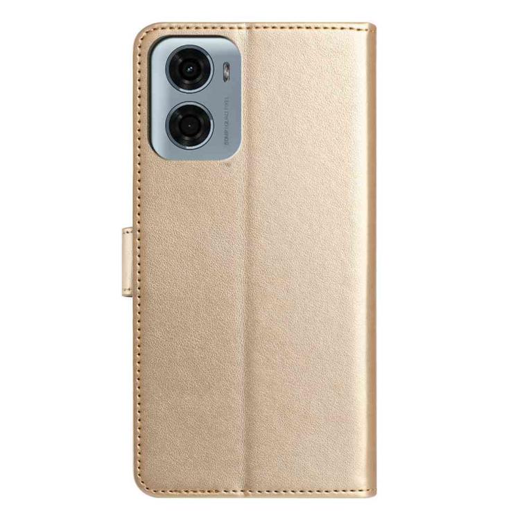 For Motorola Moto E15 Lambskin 8-card Slot Leather Phone Case