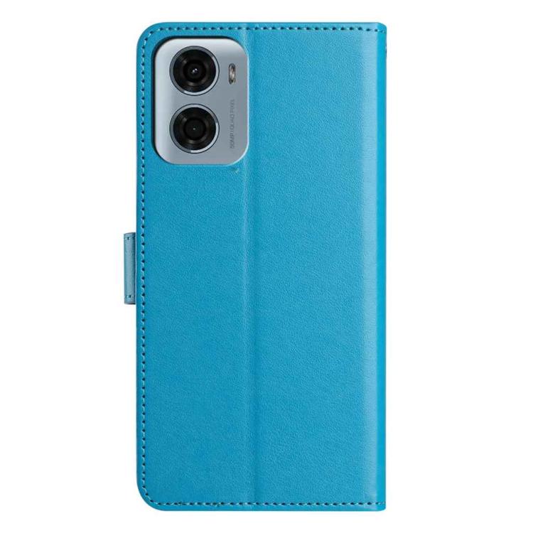 For Motorola Moto E15 Lambskin 8-card Slot Leather Phone Case