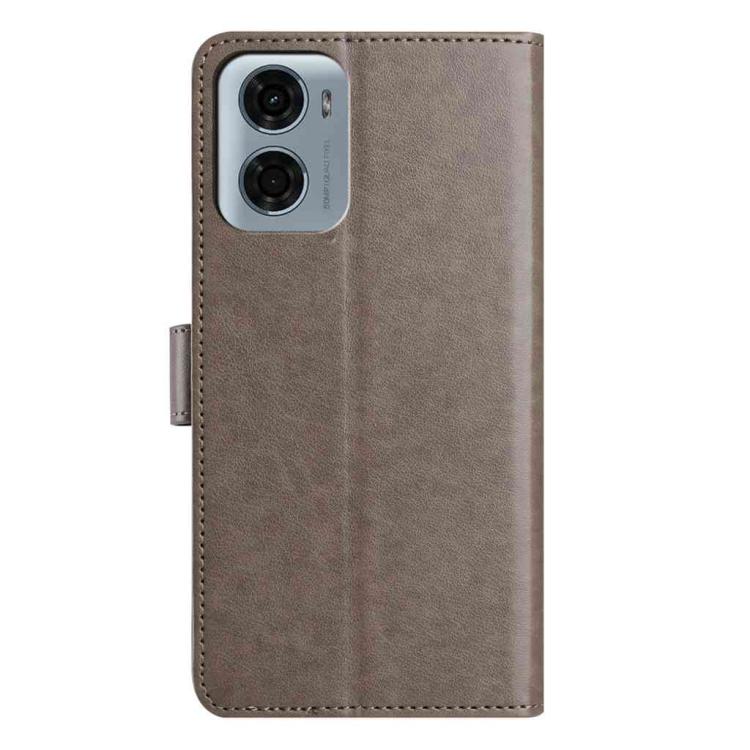 For Motorola Moto E15 Lambskin 8-card Slot Leather Phone Case