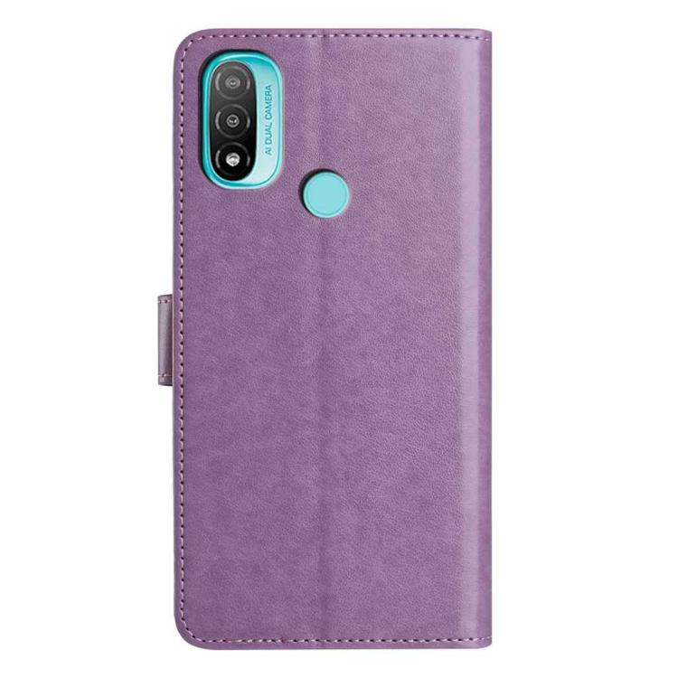 For Motorola Moto E20 / E30 / E40 Lambskin 8-card Slot Leather Phone Case